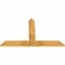Ekena Millwork Portland Rough Sawn Timber Gable Bracket, Western Red Cedar, 60"W x 38"H x 2"D x 6"F, 15/12 Pitch GBW060X38X0206POR00RWR - alternate 2